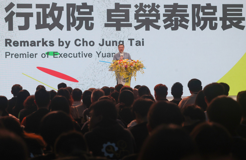 行政院長卓榮泰16日出席「第55屆全國技能競賽開幕典禮」。
