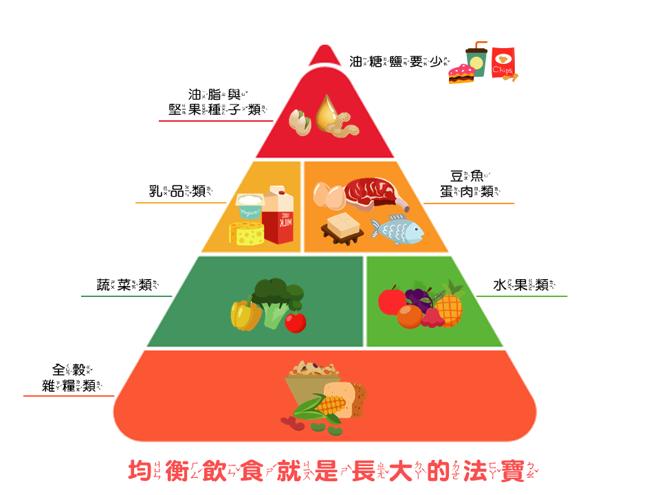 營養素金字塔(董氏基金會食品營養中心)
