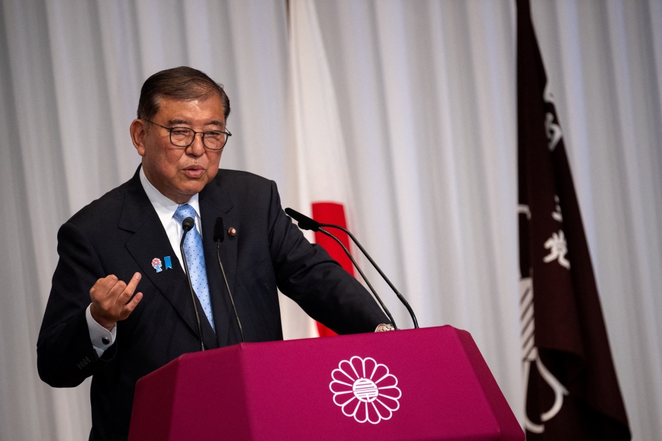 日本首相石破茂。