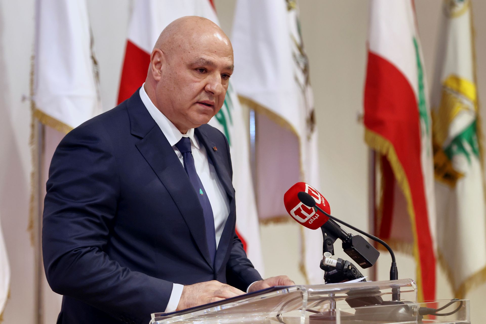 黎巴嫩總統奧恩(Joseph Aoun)31日再次呼籲武裝組織真主黨(Hezbollah)放下武器。(美聯社/達志影像)