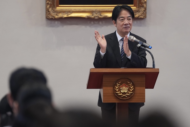 總統賴清德31日在總統府接見「2025年第32屆萊茵魯爾夏季世界大學運動會代表團」選手、教練及隊職員，致詞肯定台灣代表團的精彩表現。