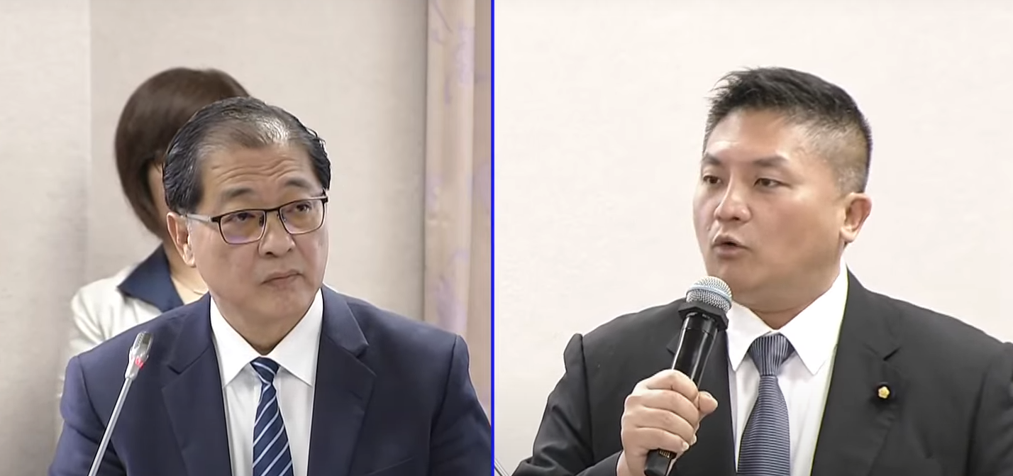 法務部長鄭銘謙(左)、國民黨立委吳宗憲(右)。(翻攝國會頻道)