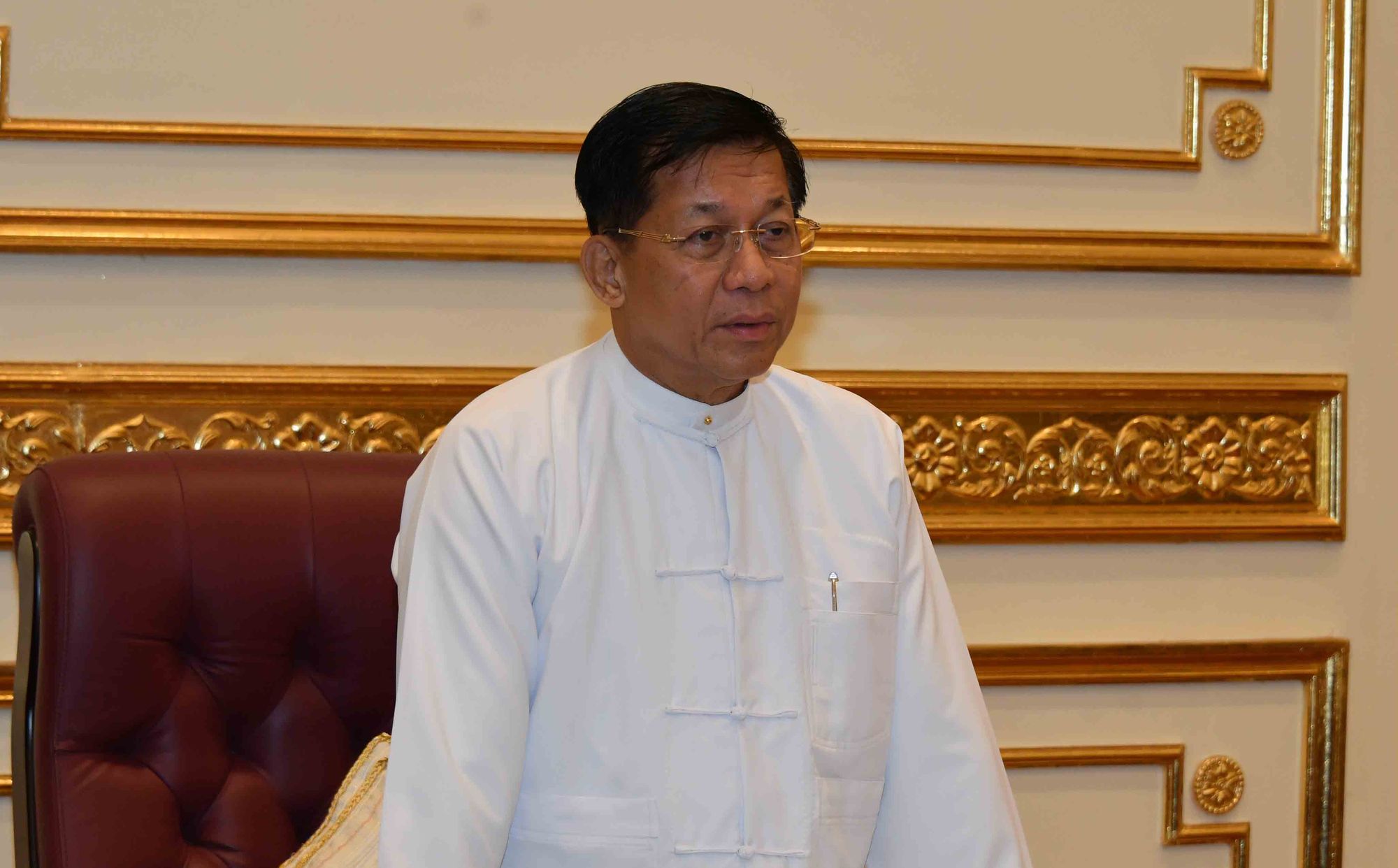 緬甸軍政府領導人敏昂萊(Min Aung Hlaing)。 (圖：緬甸軍政府)