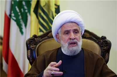 黎巴嫩真主黨領導人卡西姆(Naim Qassem)。 (路透社/達志影像)