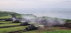 國軍「漢光41號演習」進入第6天，第一作戰區14日清晨實施「要域火殲實彈射擊」，展現精準火力與高度戰備能力，驗證國軍精實訓練成果。