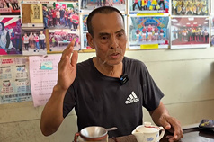 總統賴清德11日到台南勘災，回應民眾談話遭部分媒體曲解，當時曾發言的七股西寮里西興宮主委陳慶蒼（圖），指稱與賴總統熟識，語氣才較直率。(讀者提供)