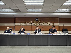 罷免投開票日倒數，警政署17日特別邀集430名重要警察幹部召開專案視訊會議，宣示嚴正執法及制裁暴力之決心。（警政署提供）