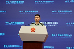 中國國防部發言人張曉剛。(圖：中央社)