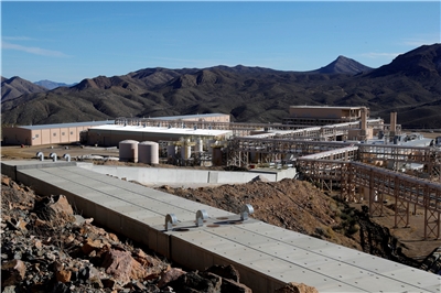 位於美國加州MP Materials稀土礦廠的採礦設施一景。(路透社/達志影像)