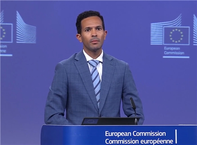 歐盟執委會對外事務發言人艾拉努尼(Anouar El Anouni)。(圖擷自YouTube)