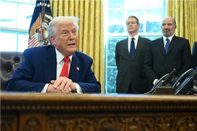 美國總統川普(Donald Trump，左)。資料照。(AFP)