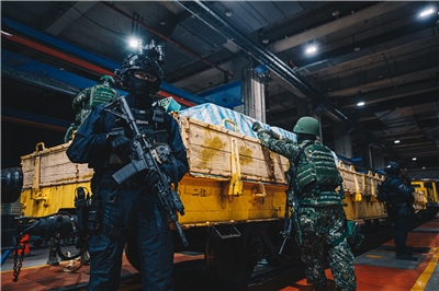 本次演練運用地下化設施執行兵力、物資轉用演練。（軍聞社提供）