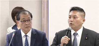 法務部長鄭銘謙(左)、國民黨立委吳宗憲(右)。(翻攝國會頻道)