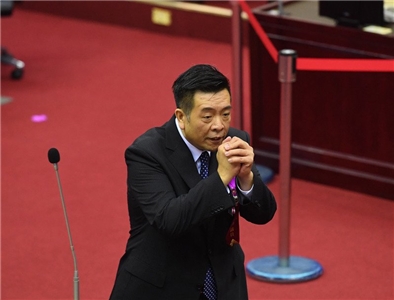 中國國民黨籍市議員、副議長葉林傳。資料照片(中央社)