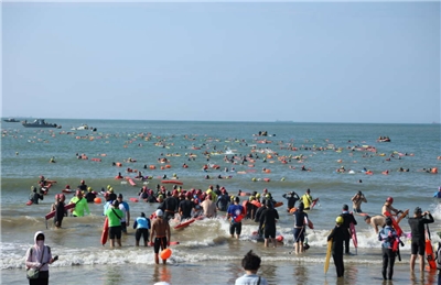 金門海上長泳暨金廈泳渡。(資料照/取自金門觀光旅遊網)