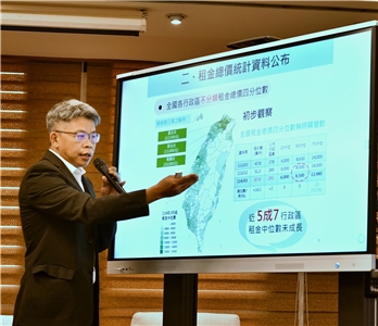 內政部31日發布今年上半年租金統計資料，根據67萬筆以上的租金補貼有效租約資料顯示，全國租金總價中位數為新台幣8500元；為了方便民眾查詢，內政部也已將統計資料公開上網，歡迎民眾多加利用。 (圖擷自內政部官網)