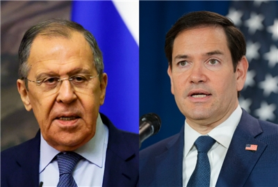 俄羅斯外長拉夫羅夫(Sergei Lavrov)(左)、美國國務卿盧比歐(Marco Rubio)(右)。(美聯社、法新社/央廣合成)
