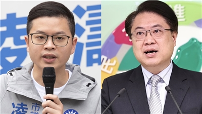國民黨智庫副執行長凌濤(左)10日表示，普發現金必須納入特別條例；民進黨秘書長林右昌(右)對此批評，國民黨加碼普發現金是為了救罷免。資料合成照。(圖：中央社)
