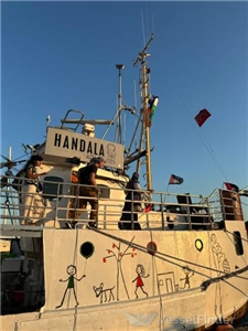 親巴勒斯坦行動組織自由船隊聯盟支持的納瓦恩號（Navarn）。(圖：www.vesselfinder.com)