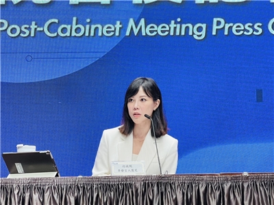 行政院發言人李慧芝31日表示，針對立法院日前通過的特別條例，行政院確定不提出覆議。(鄭佑漢 攝)