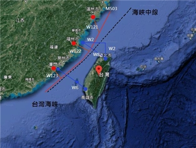 中國民航部門宣布6日啟用W121航路。(Rti資料照)