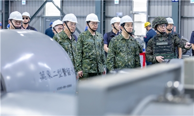 總統賴清德視導「漢光41號演習－海軍防禦性布雷操演」。(圖：總統府)
