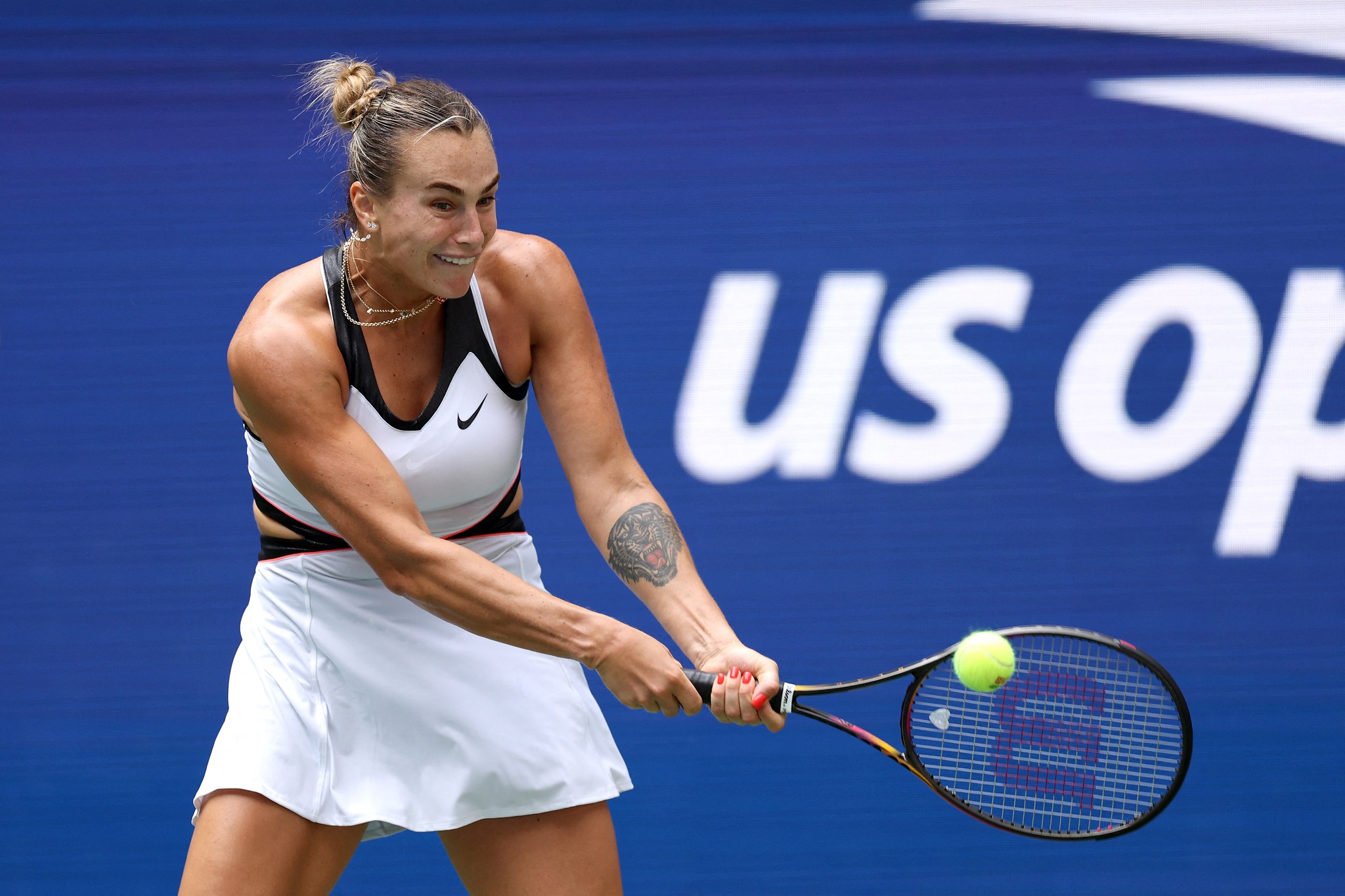 莎芭蓮卡（Aryna Sabalenka）美網第一輪過關。