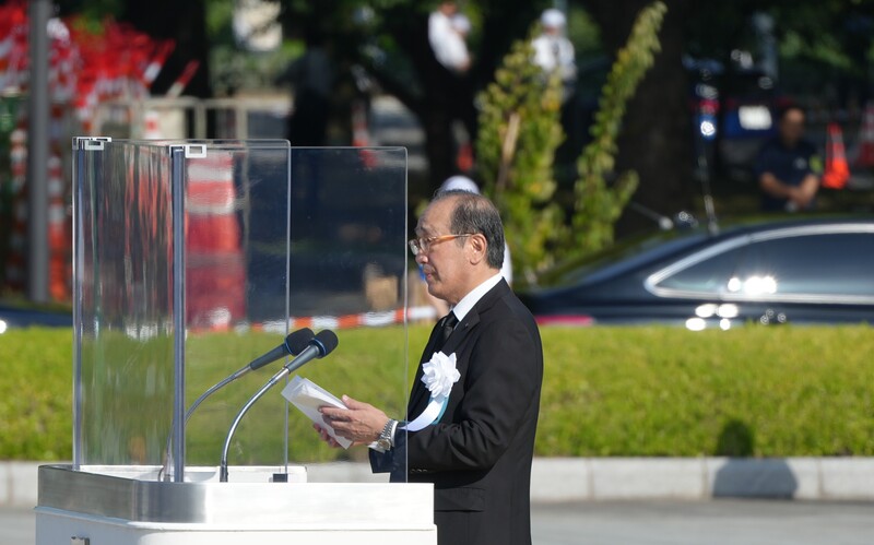 2025年8月6日是「原爆日」80週年紀念日。廣島市長松井一實6日在廣島市和平紀念儀式上發表和平宣言。

