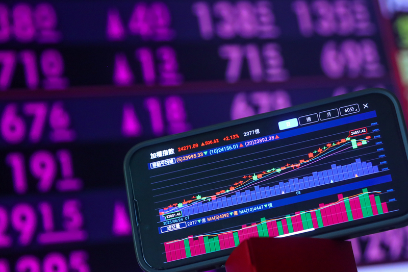 權王台積電25日股價收1170元，漲35元，帶動台股加權指數大漲512.91點，漲幅2.16%，終場收24277.38點。