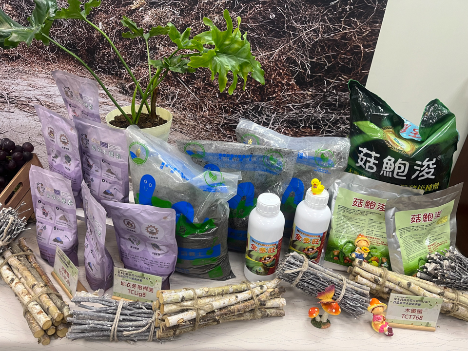 台中農改場開發微生物應用技術，篩選出地衣芽孢桿菌TCLigB、木黴菌TCT-P001以及木黴菌TCT768等3支菌株，目前都已經技轉且商品化。(陳林幸虹 攝)