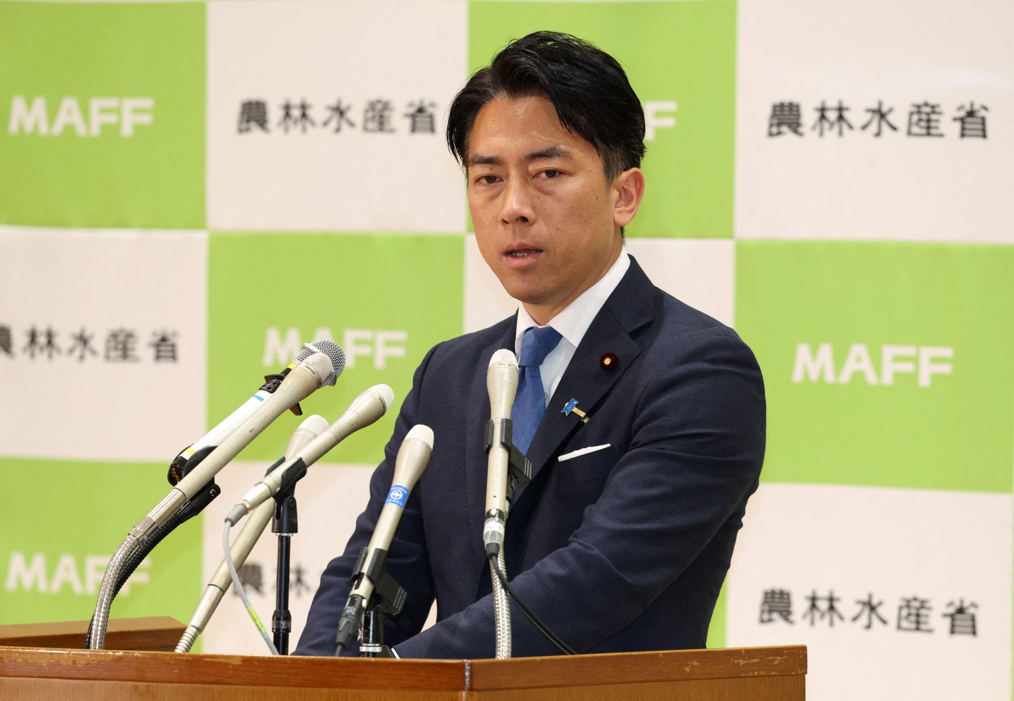 日本農林水產大臣小泉進次郎。資料照片。