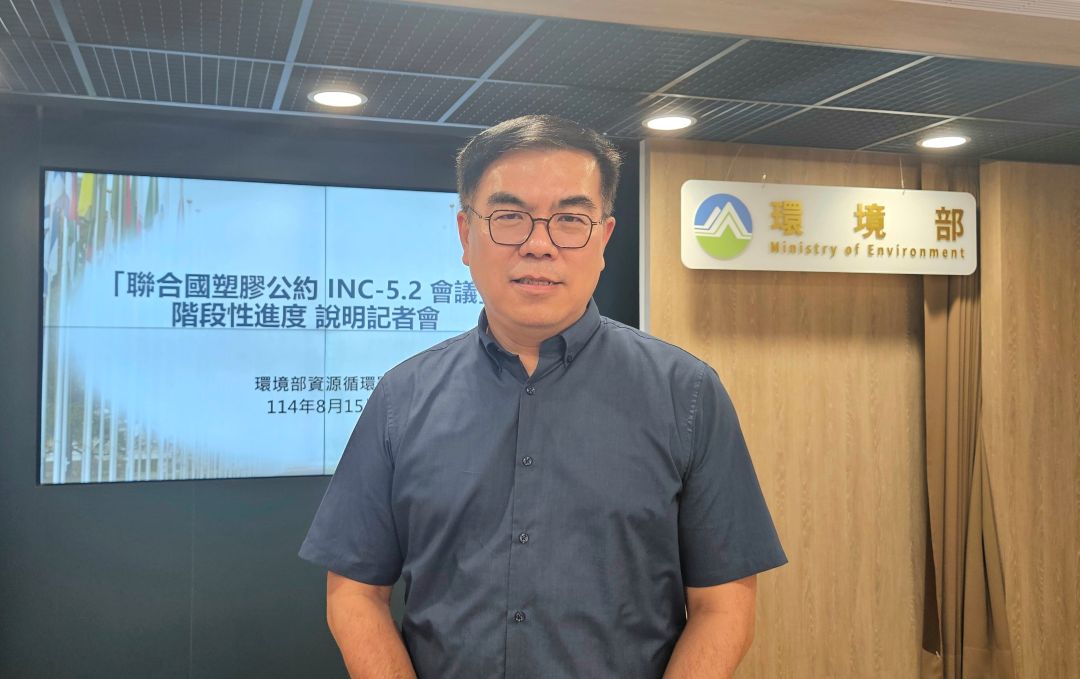 內閣擬改組，環境部長彭啓明15日表示，尊重相關人事安排，他非常珍惜為民服務的機會。(劉品希 攝)