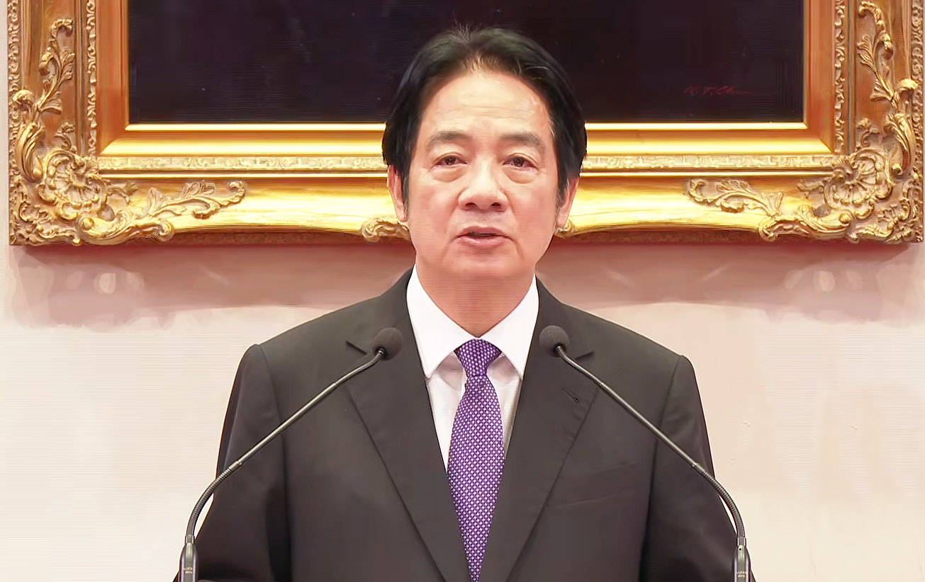 賴清德總統27日主持「9月份國軍將官晉任典禮」。資料照。(翻攝總統府YouTube)