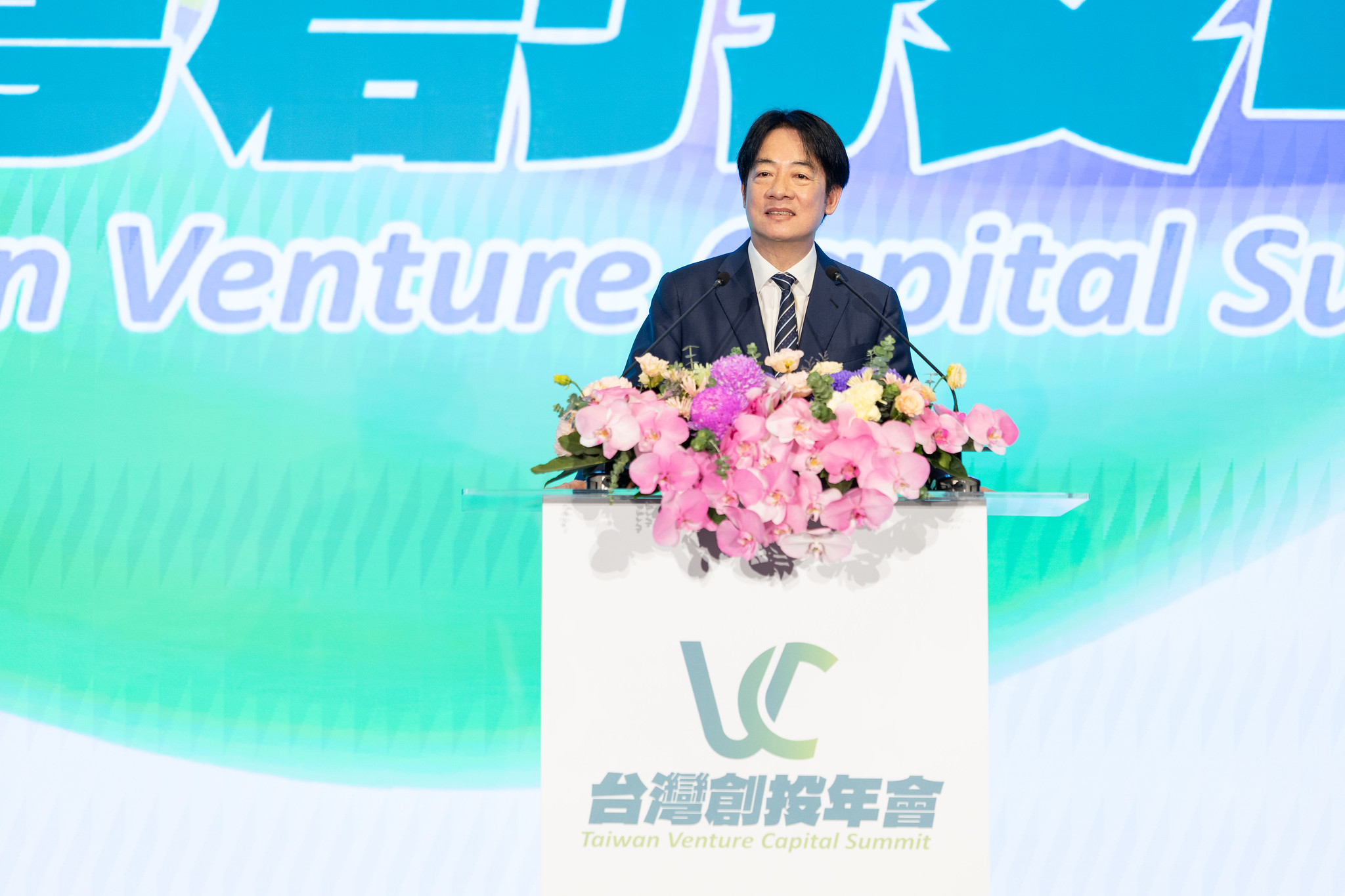 賴清德總統12日出席「2025台灣創投年會」。 (圖:總統府)