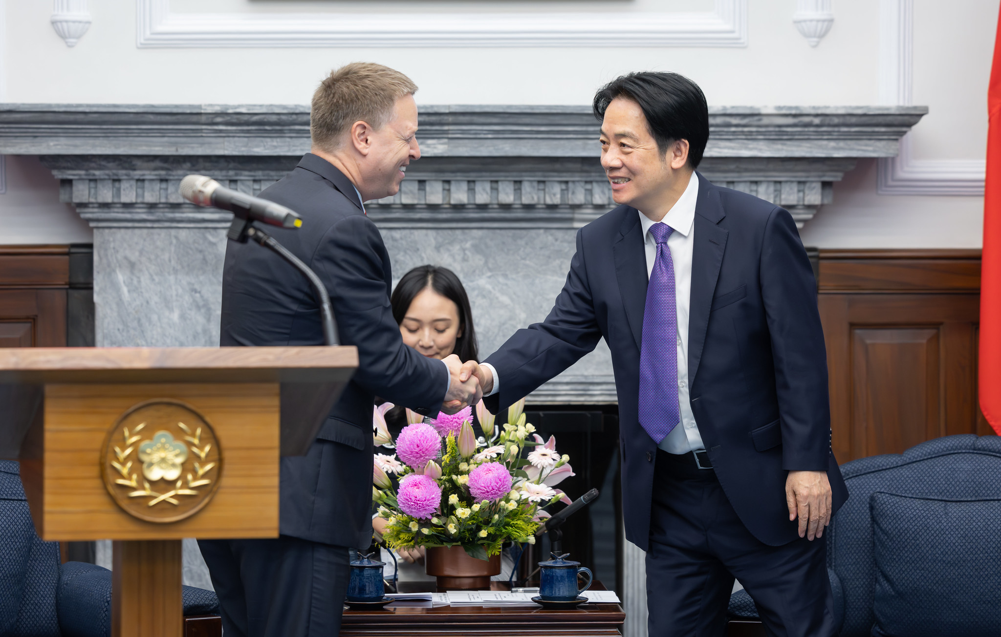 賴清德總統1日下午接見美國智庫「保衛民主基金會」(Foundation for Defense of Democracies, FDD)訪問團。 (總統府提供)