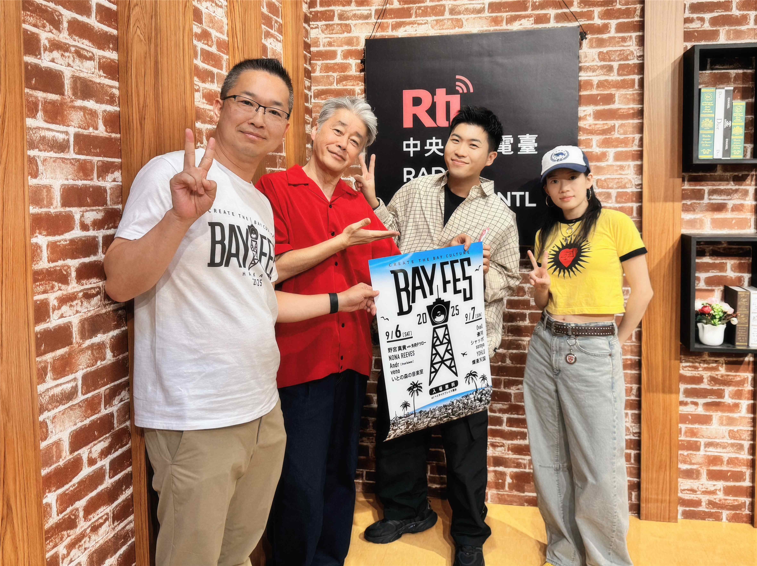 左至右：三留拓也、深町健二郎、主持人內克、Andr