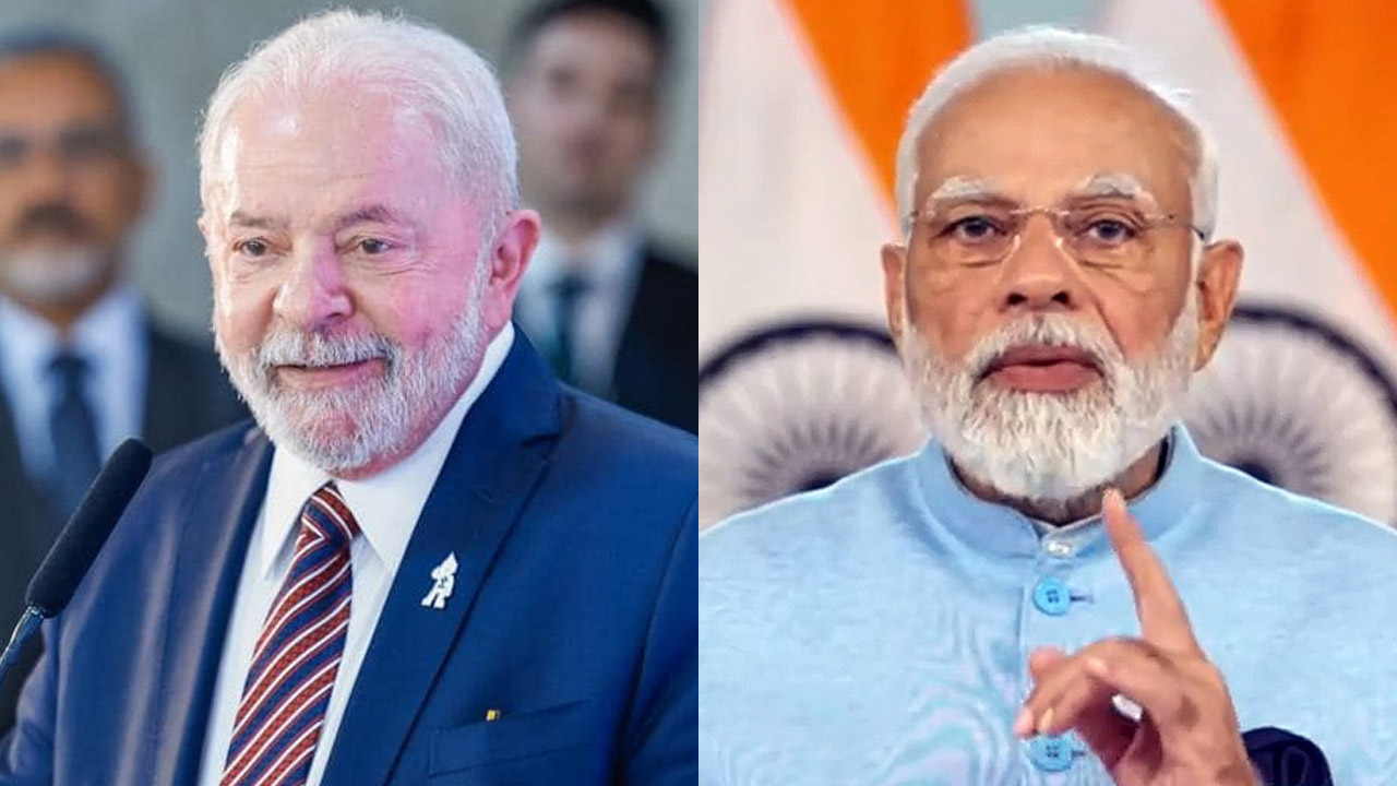 巴西總統魯拉(Luiz Inacio Lula da Silva，左)和印度總理莫迪(Narendra Modi，右)7日通話，兩人矢言「捍衛多邊主義」。資料合成照。(魯拉臉書/莫迪推特)
