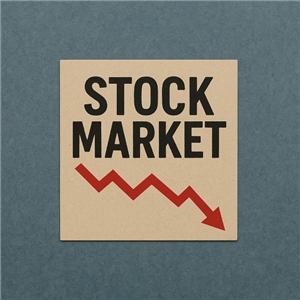 股市下跌。示意圖。(AI生成圖)