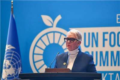 聯合國世界糧食計劃署（World Food Programme, WFP）執行主任馬侃（Cindy McCain）。 (圖：X@WFPChief)