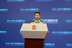 中國國防部發言人張曉剛。(資料照片/CNA)