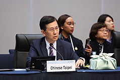 數位發展部長黃彥男3日至6日到韓國仁川出席「APEC數位與人工智慧部長會議」，與各經濟體交流。
（數發部提供）
