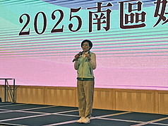 民進黨籍立委林岱樺（圖）7日晚間在高雄出席「2025台灣連鎖加盟促進協會」南區媒體餐敘，會中
公開表示，「外界好奇我會不會繼續參選，岱樺也確定沒有被停權，會繼續參選。」 (圖：中央社)