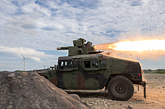 國軍第五作戰區20日實施「天馬操演」任務，實彈射擊拖式2B反裝甲飛彈精準命中目標。
（第五作戰區提供）