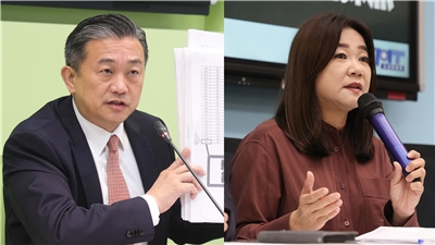 民進黨立委王定宇(左)、國民黨立委馬文君(右)。資料合成照。
