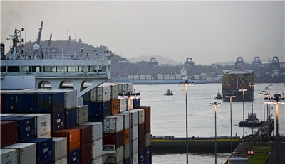 圖為巴拿馬運河(Panama Canal)資料照。(AFP)