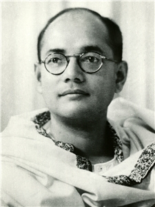 蘇巴斯·錢德拉·鮑斯（Subhas Chandra Bose, 1897–1945）作為反殖民象徵，作者主張應在當時鮑斯殞命的松山機場立碑紀念。圖：公共領域