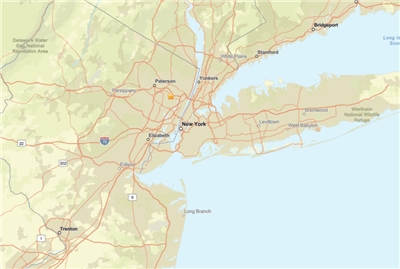 紐澤西州2日晚間發生規模3.0地震，紐約大都會地區也能感受輕微搖晃。(圖取自USGS)