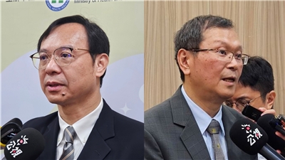 健保署長石崇良(左)接掌衛福部，疾管署長莊人祥(右)升任衛福部次長。合成照。