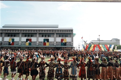2025三地門鄉Masalut傳統競技暨收穫節運動會傳統圍舞。(取自原住民族委員會官網)
