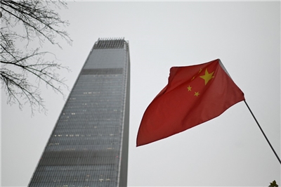 紐西蘭年度風險評估，點名中國干預示警。圖為北京國貿三期前的中國五星旗。(檔案照)